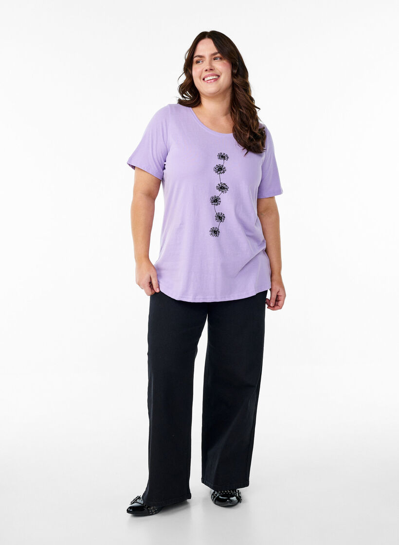 FLASH - T-shirt with motif, Purple, Model image number 1