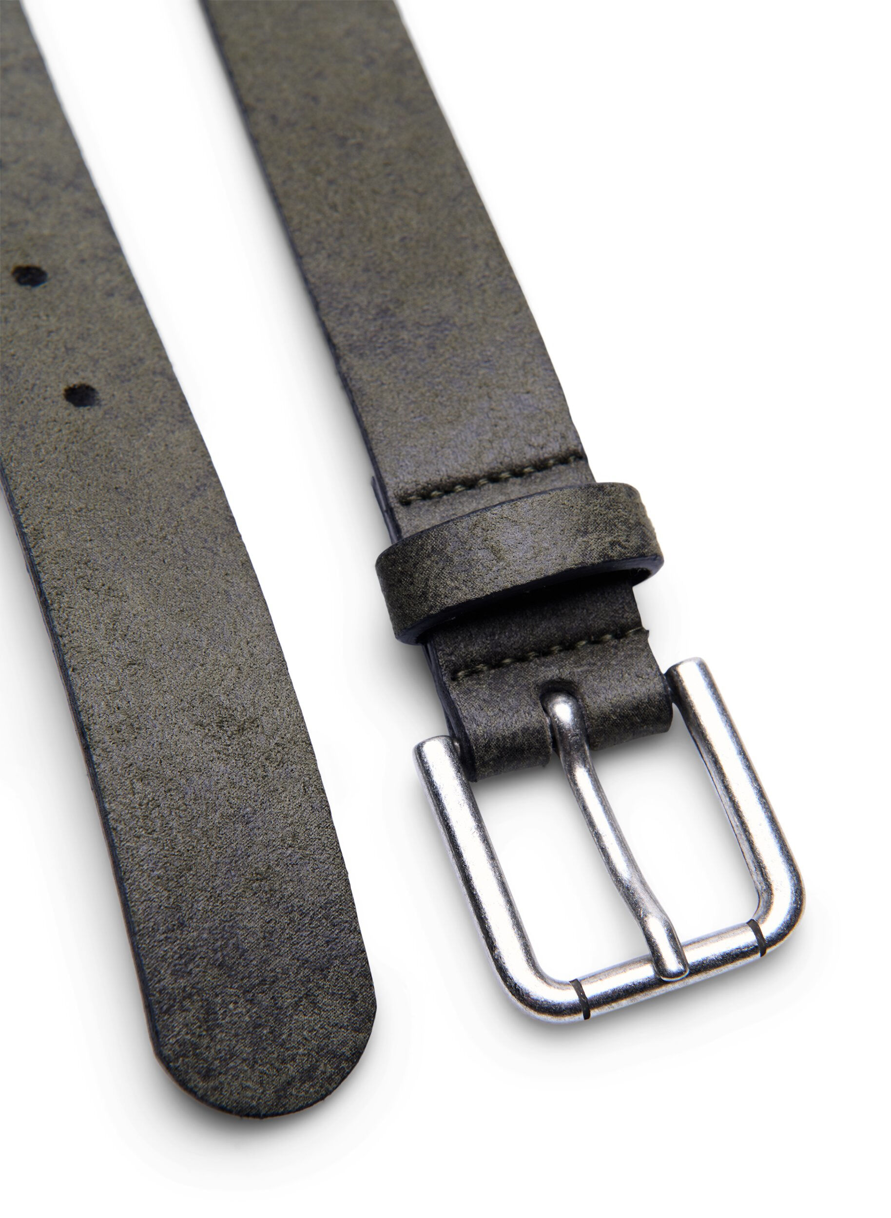 Zizzifashion Belt in leather blend, Deep Forest, Packshot image number 2
