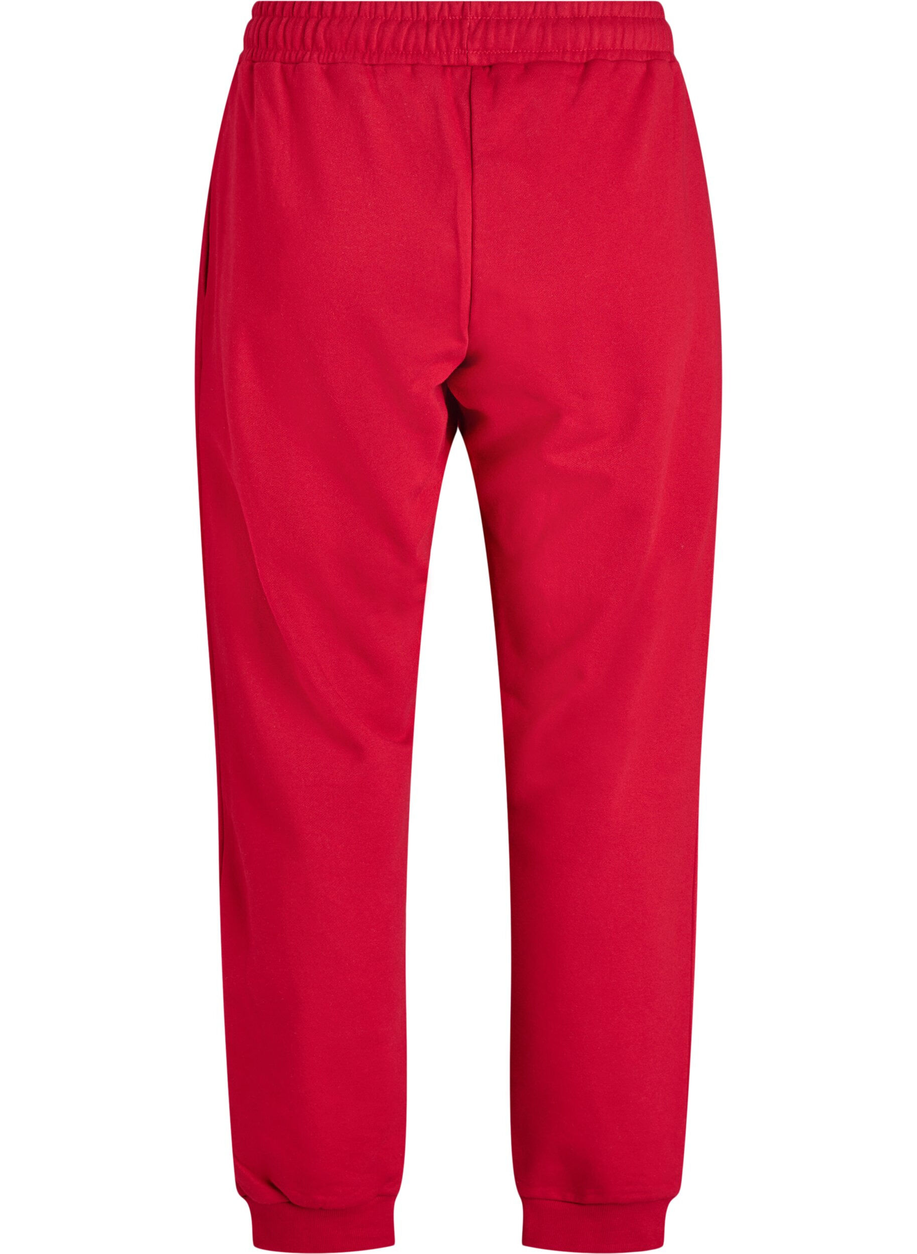 Zizzifashion High-waisted joggers, Red, Packshot image number 1