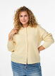 Knitted cardigan with collar and buttons, Yellow, Model image number 0