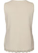 Knitted vest with lace trim, Vanilla, Packshot image number 1