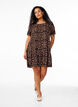 FLASH - Dress in viscose with cutline, Brown, Model image number 1