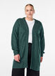 FLASH - Long rib knit cardigan with pockets, Green, Model image number 0
