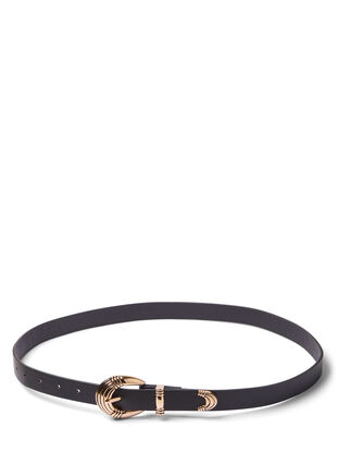 Belt in faux leather, Black, Packshot image number 1