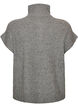 Knitted vest with a high collar and short zip, Grey, Packshot image number 1