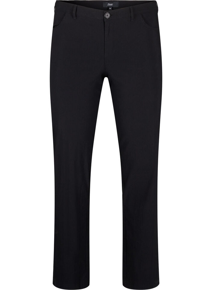 Classic viscose blend trousers, Black, Packshot image number 0
