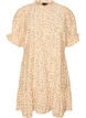 Short viscose dress with ruffle details, Yellow, Packshot image number 0