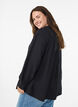Viscose shirt with A-line shape, Black, Model image number 2