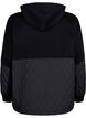 Hooded sweatshirt with quilt, Black, Packshot image number 1