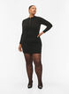 Fitted dress with cut-out details, Black, Model image number 4
