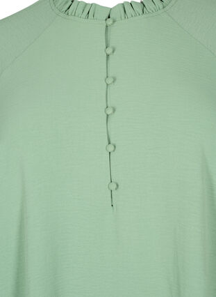 Blouse with ruffles and buttons, Green Bay, Packshot image number 2