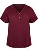 T-shirt with button detail, Dark Bordeaux, Packshot image number 0