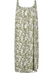 Knee-length strap dress in organic cotton, Green, Packshot image number 0