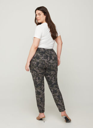 Cargo trousers with camouflage print, Camouflage, Model image number 1