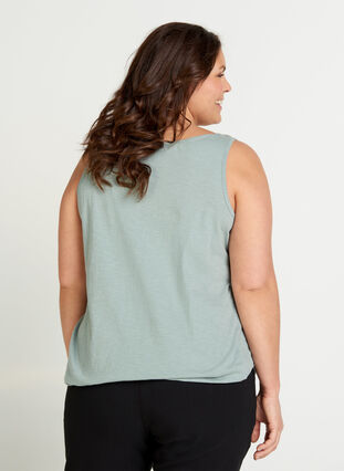 Top with lace trim, Slate Gray, Model image number 1