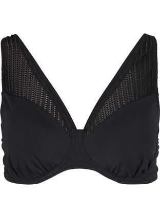 Underwired bikini top, Black, Packshot image number 0