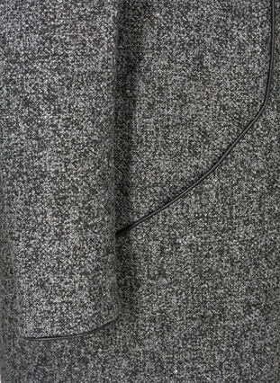 Marled jacket with a high neck and zip, Dark Grey Melange, Packshot image number 3