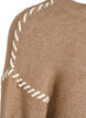 Knitted dress with contrast stitching, Brown, Packshot image number 3