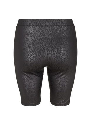 Bike shorts with tone-on-tone pattern, Black, Packshot image number 1