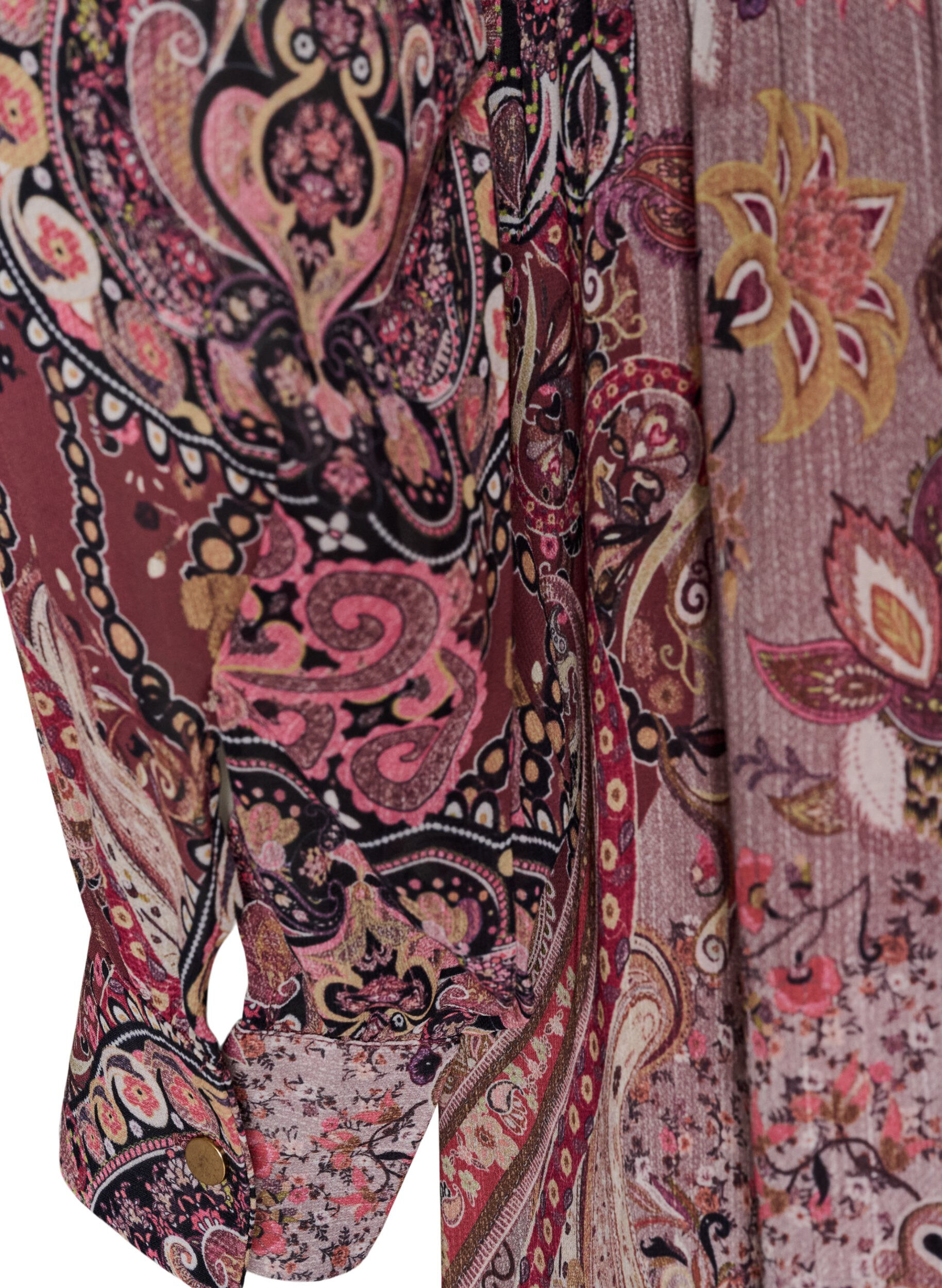 ZizzifashionMidi dress with paisley print and elastic waist, Purple, Packshot image number 3