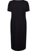 Midi dress in cotton with short sleeves, Black, Packshot image number 1