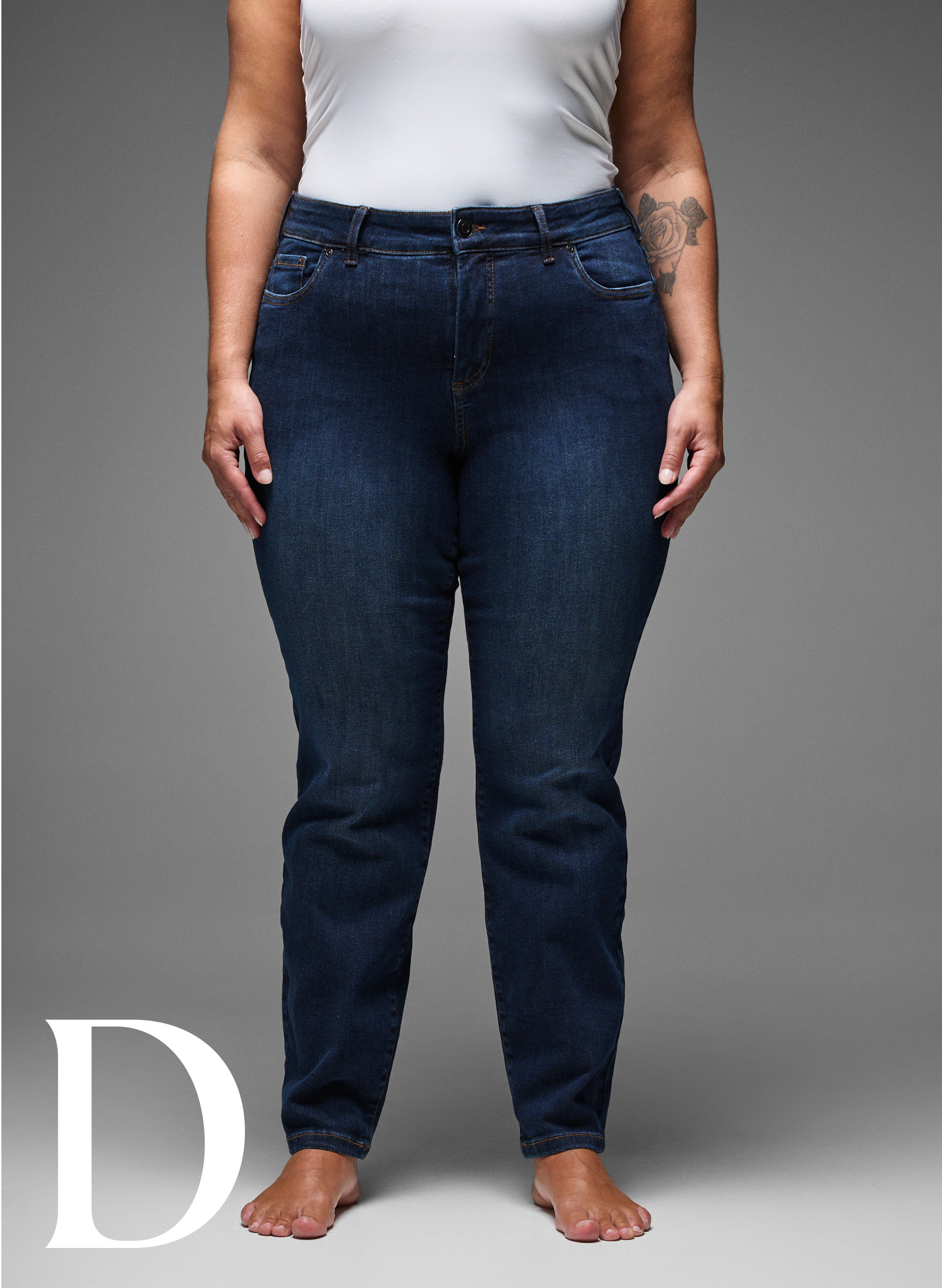 Zizzifashion Slim fit jeans with a regular waist, Dark Blue, Model image number 8