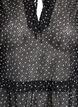 Chiffon blouse with ruffle details and small dots, Black, Packshot image number 2