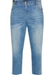 7/8 jeans with raw hems and high waist, Light Blue, Packshot image number 0