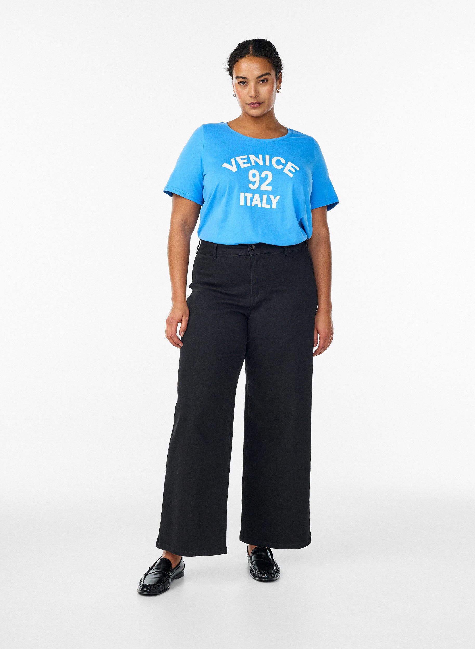 ZizzifashionT-shirt with motif, Blue, Model image number 1