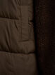 Mid-length puffer jacket with teddy fleece, Brown, Packshot image number 3