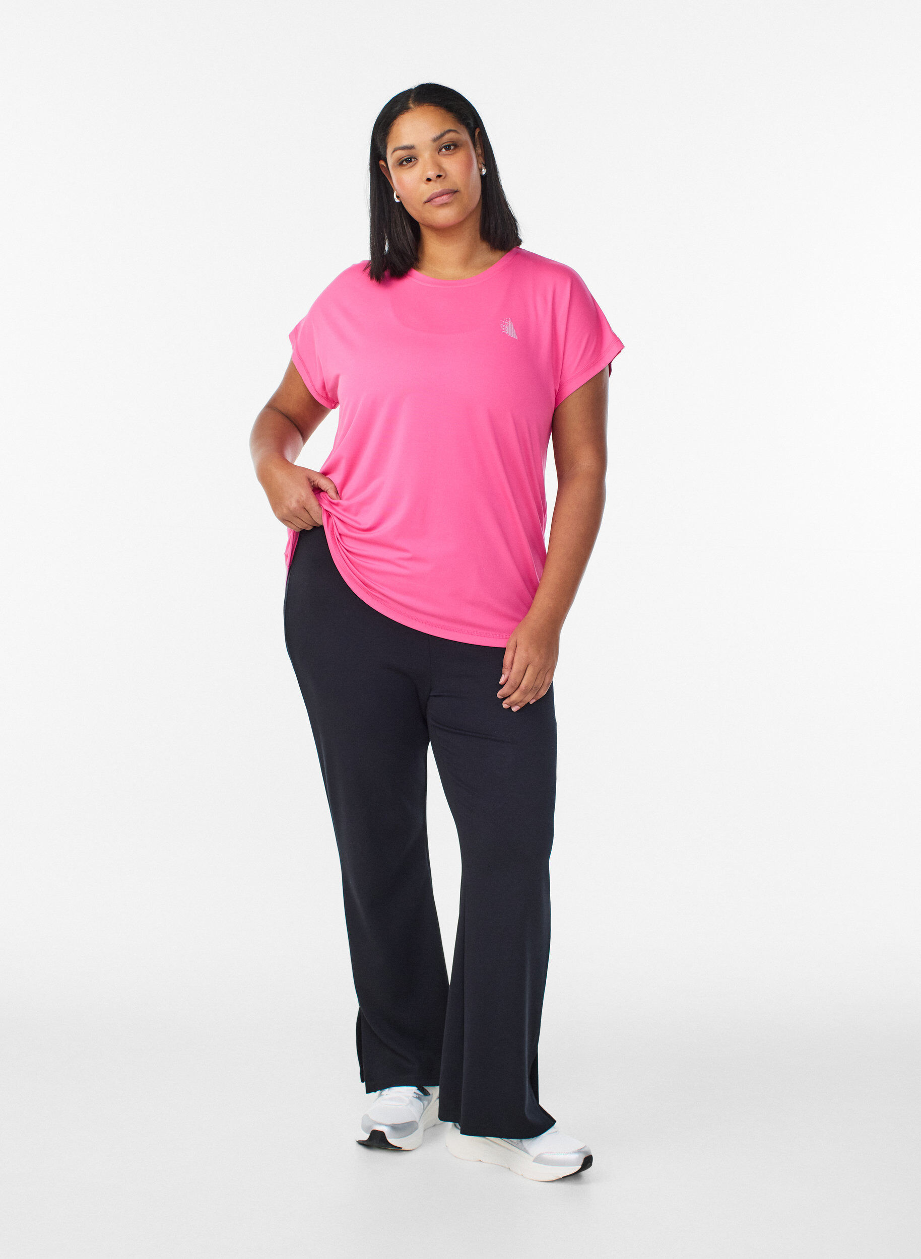 Zizzifashion Solid-coloured training T-shirt, Pink, Model image number 1