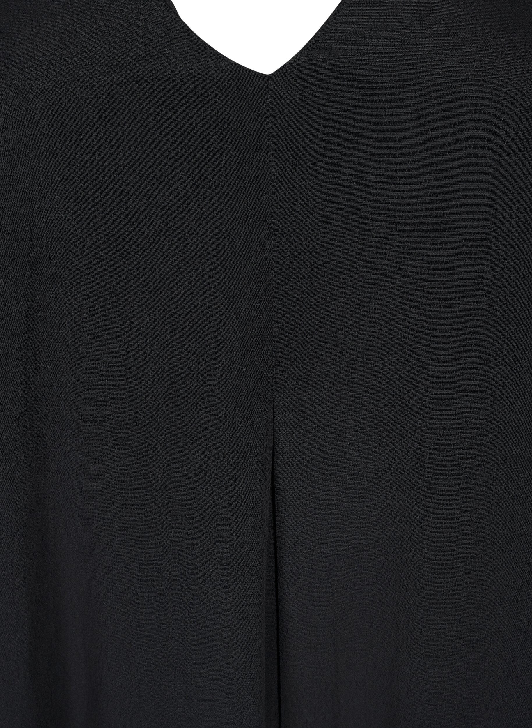 Zizzifashion Viscose A-line dress, Black, Packshot image number 2