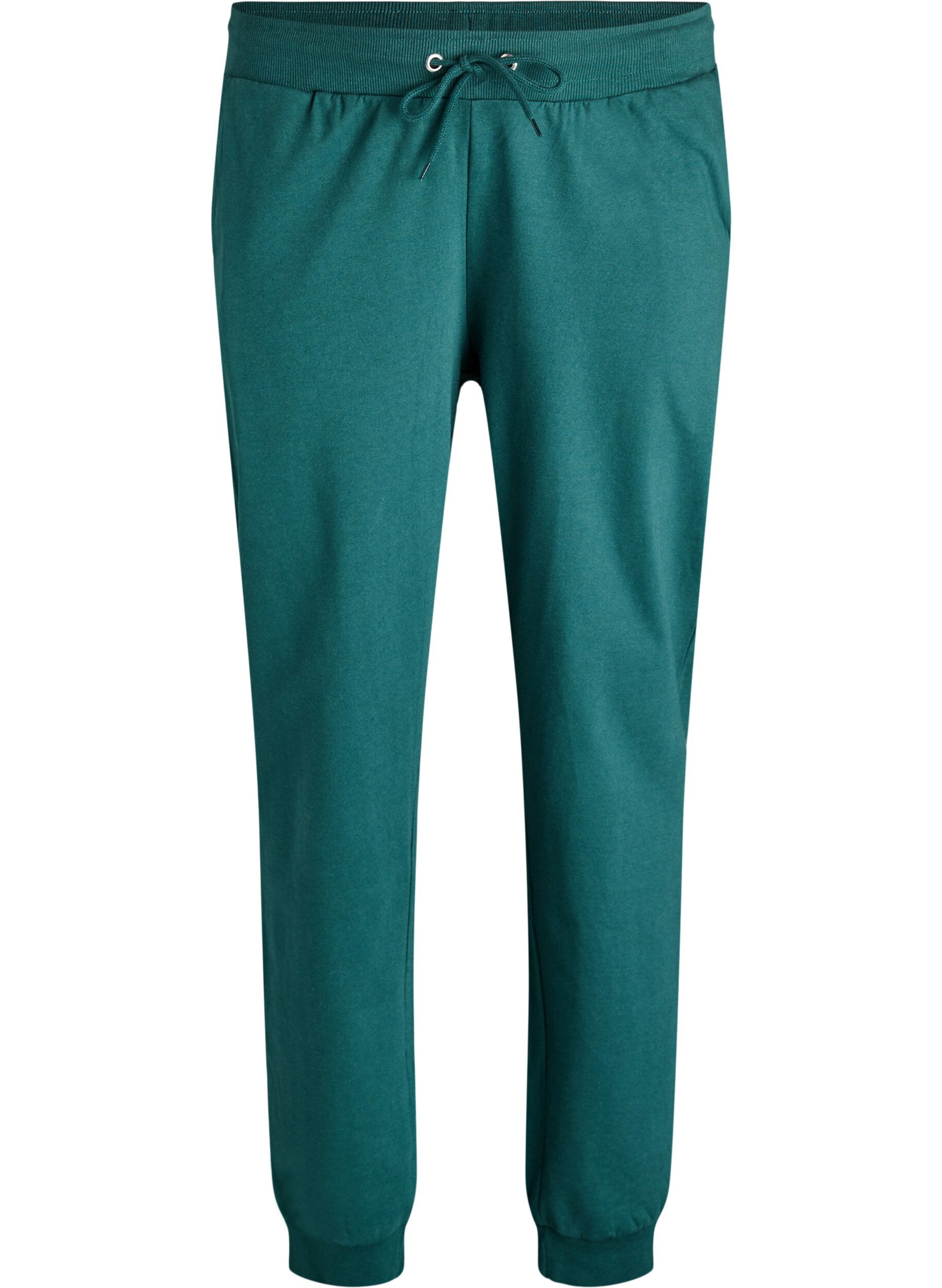 High-waisted cotton sweatpants