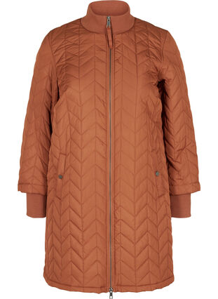 Quilted lightweight thermal jacket with pockets, Sequoia, Packshot image number 0