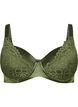 Padded underwired bra with lace, Green, Packshot image number 0