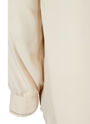 Long-sleeved shirt with feminine details, CREME ASS, Packshot image number 3