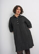Short boucl&eacute; dress with decorative buttons, Black, Model image number 0