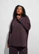 Sweatshirt with high collar and zipper, Brown, Model image number 3