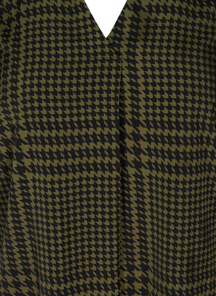 Printed tunic with 3/4 length sleeves, Ivy green/Black, Packshot image number 2