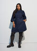 Denim dress with belt and 3/4-sleeves, Blue, Model image number 1