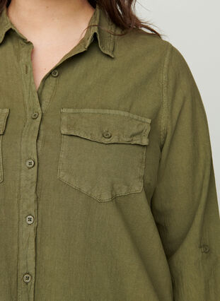 Tunic in cotton, Ivy green, Model image number 2