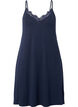 Viscose nightgown with lace trim, Blue, Packshot image number 0