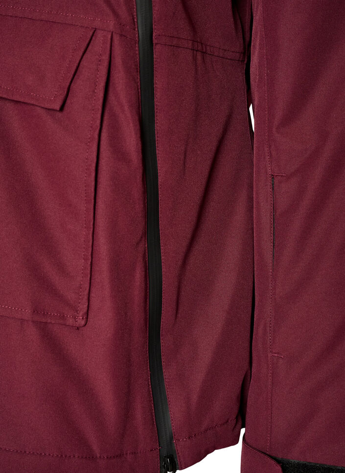 Functional ski anorak with hood, Red, Packshot image number 3