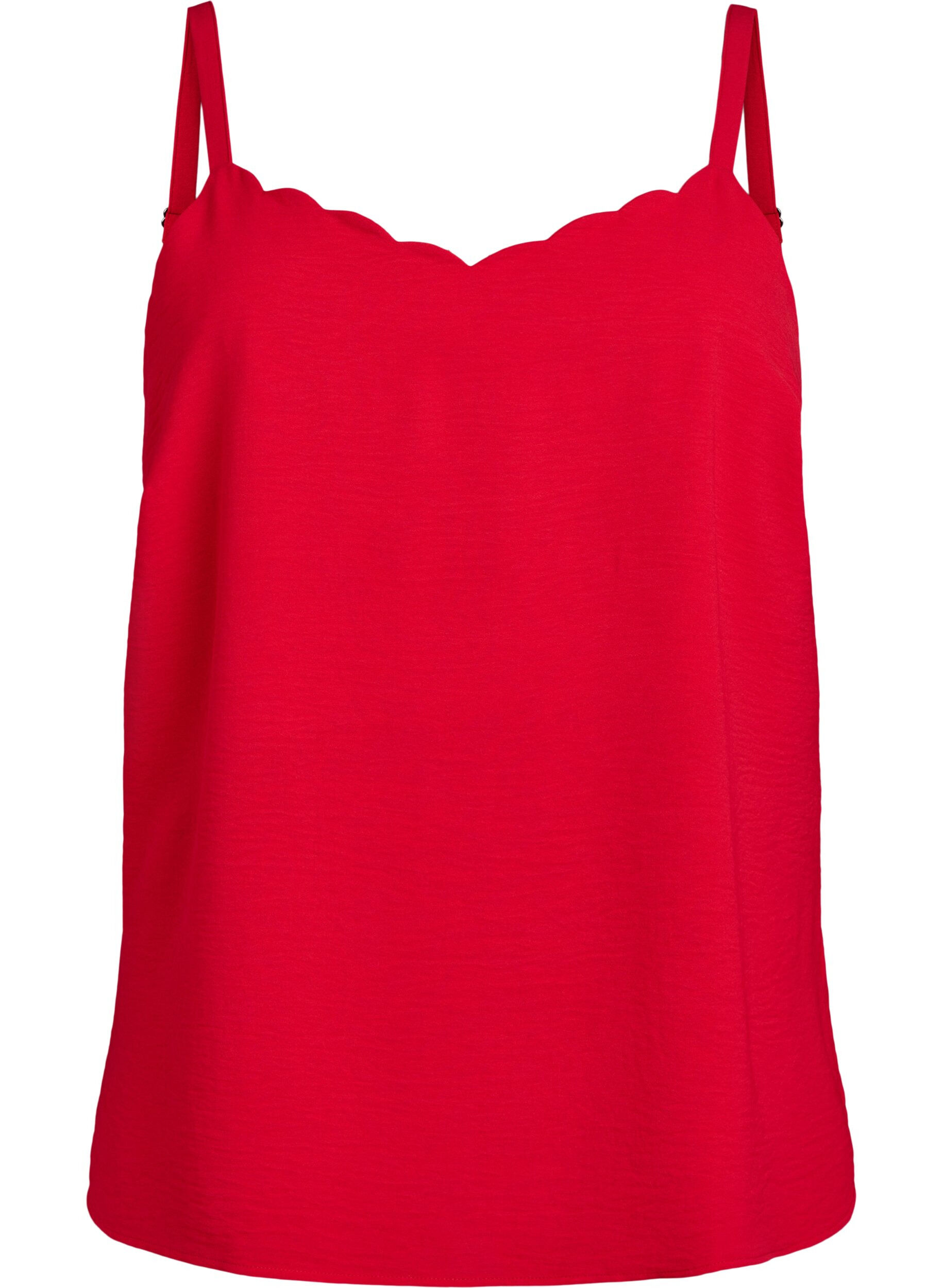 Zizzifashion Top with a wavy hem, Red, Packshot image number 0