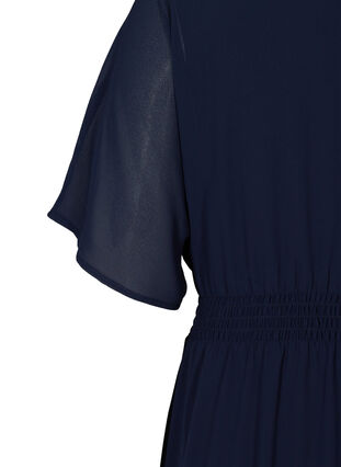 Long dress with smocking and short sleeves, Night Sky, Packshot image number 2