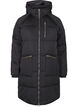 Puffer coat with hood, Black, Packshot image number 0