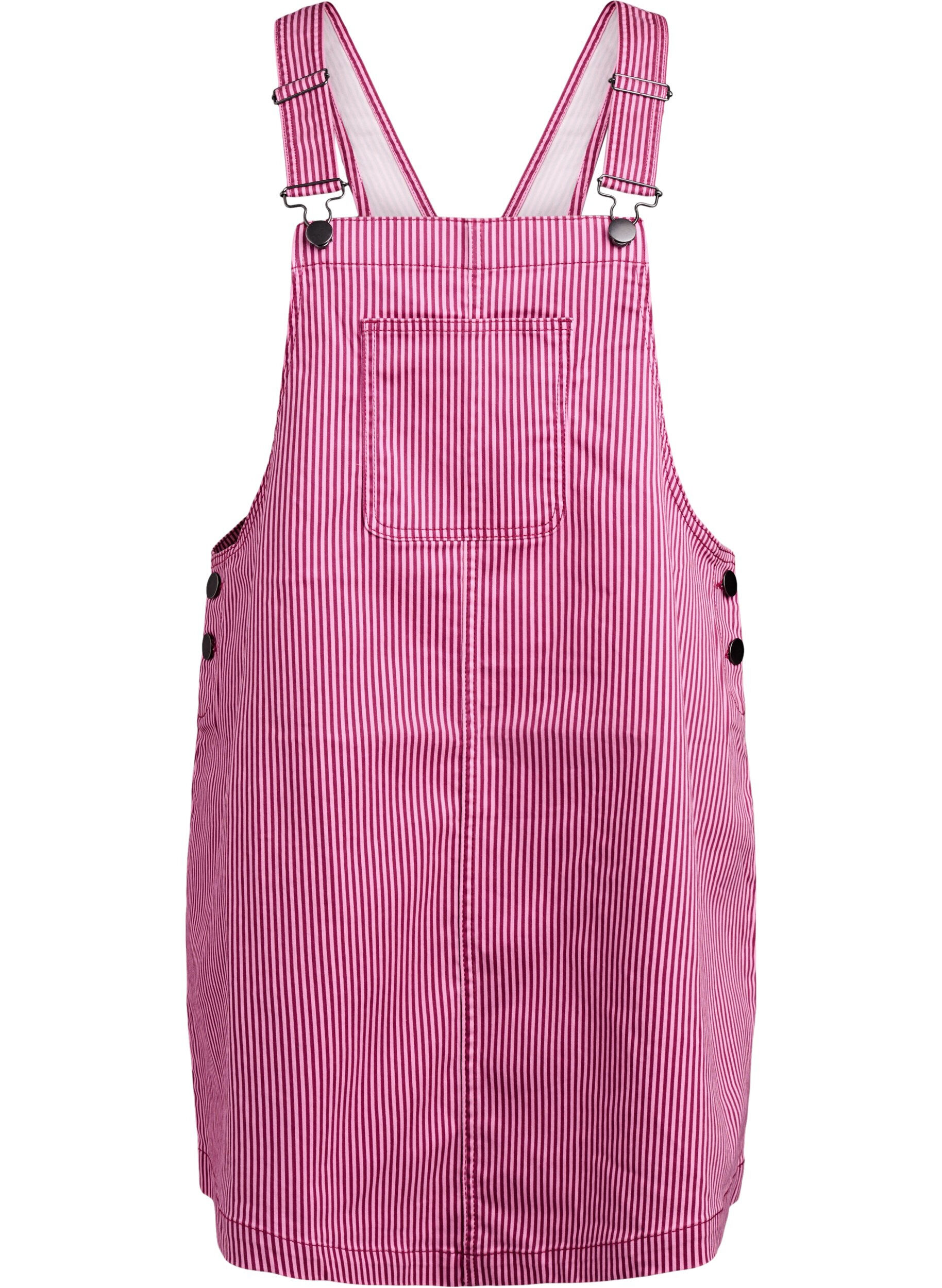 Zizzifashion Short dungaree dress with stripes, Red Stripe, Packshot image number 0