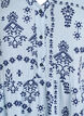 Short dress in patterned cotton muslin, Light Blue, Packshot image number 2