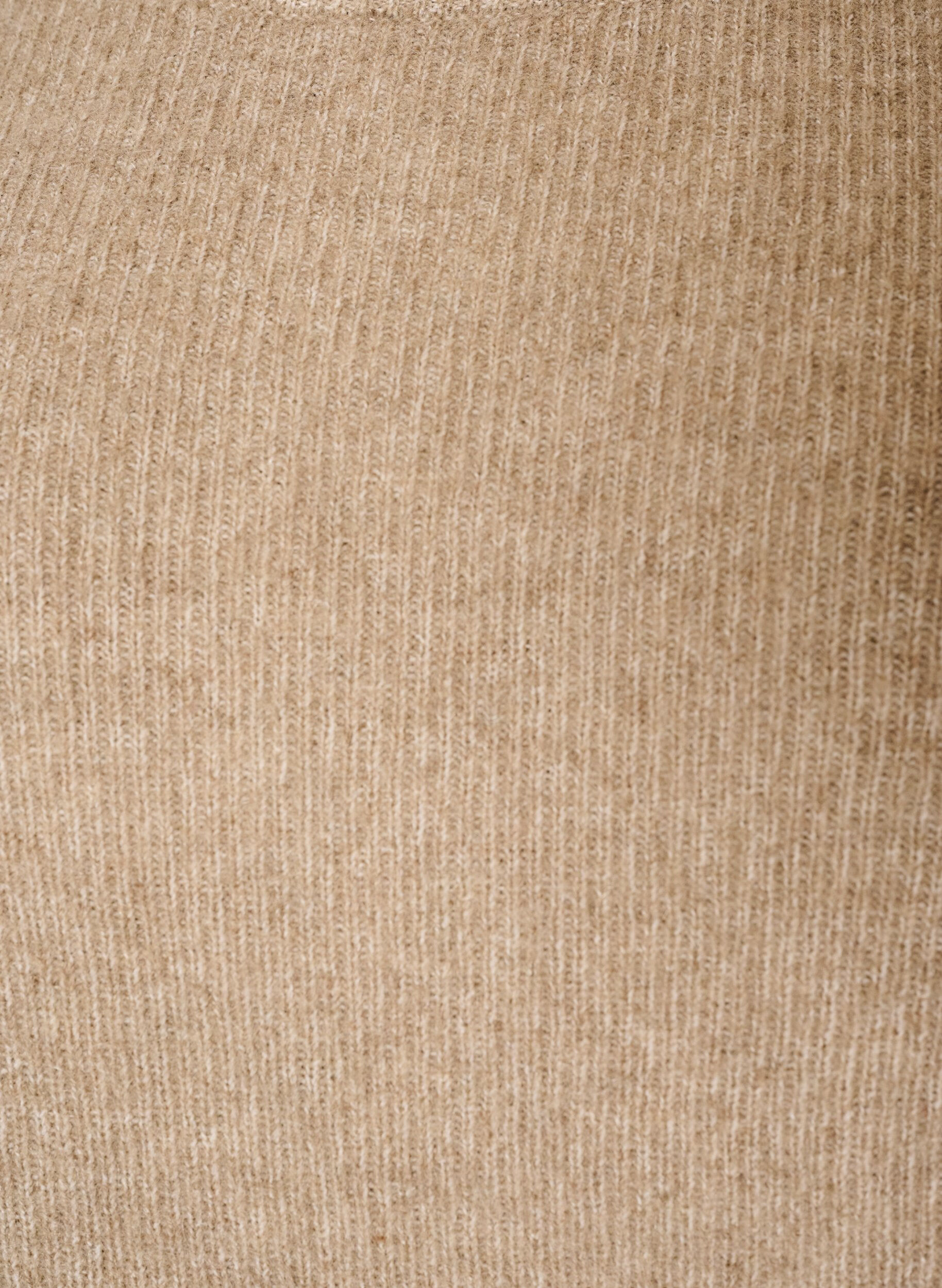 ZizzifashionMelange knit blouse with round neck, Beige, Packshot image number 2