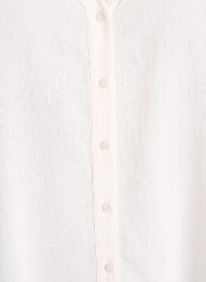 Viscose shirt with short sleeves and ruched detail, Vanilla, Packshot image number 2